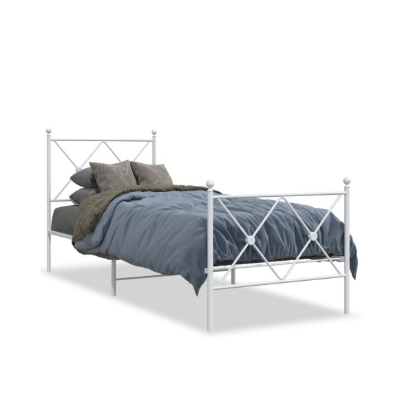 The Omfavn White Metal Bed